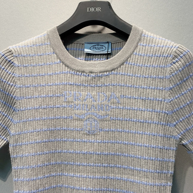 PRADA 26S SHORT-SLEEVE KNIT TOP 1041