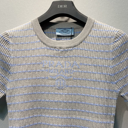 PRADA 26S SHORT-SLEEVE KNIT TOP 1041