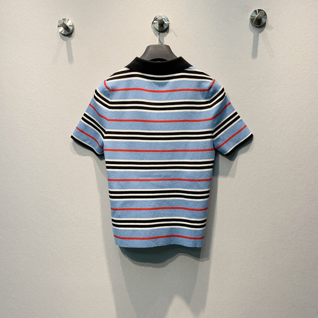 CELINE 26S STRIPED SHORT-SLEEVE POLO SHIRT 443