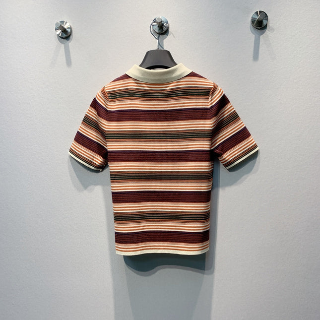 CELINE 26S STRIPED SHORT-SLEEVE POLO SHIRT 441