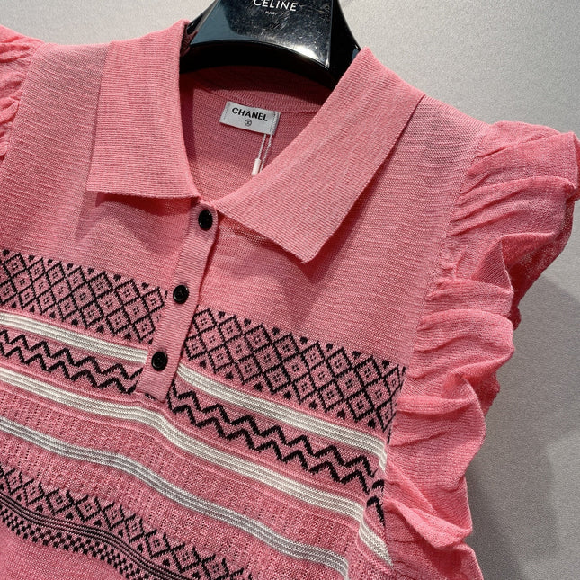 CHANEL 26S KNIT POLO TOP 1477