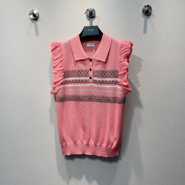 CHANEL 26S KNIT POLO TOP 1477