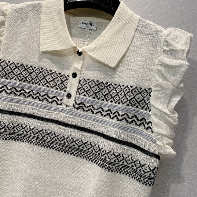 CHANEL 26S KNIT POLO TOP 1476