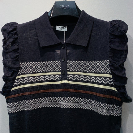CHANEL 26S KNIT POLO TOP 1475