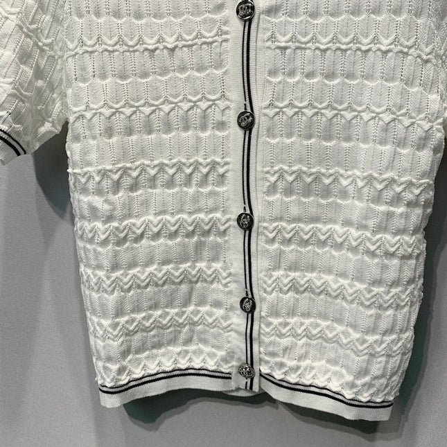 CHANEL 26S SHORT-SLEEVE KNIT TOP 1460