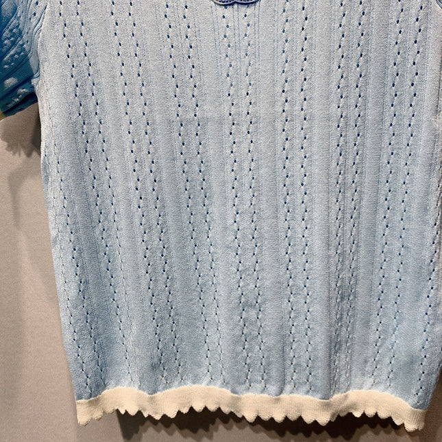 CHANEL 26S SHORT-SLEEVE KNIT TOP 1456