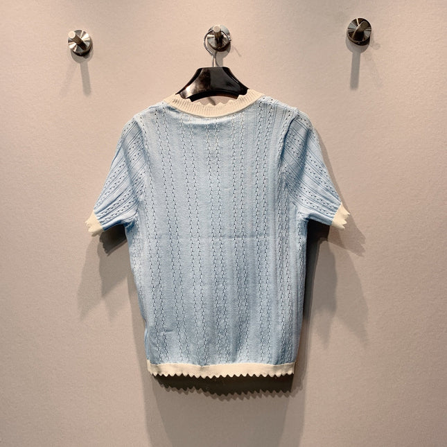CHANEL 26S SHORT-SLEEVE KNIT TOP 1456