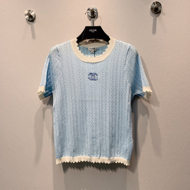 CHANEL 26S SHORT-SLEEVE KNIT TOP 1456