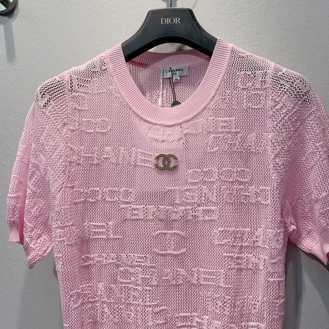 CHANEL 26S SHORT-SLEEVE KNIT TOP 1455