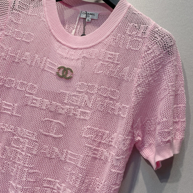 CHANEL 26S SHORT-SLEEVE KNIT TOP 1455