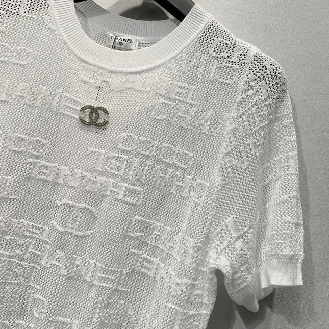 CHANEL 26S SHORT-SLEEVE KNIT TOP 1454