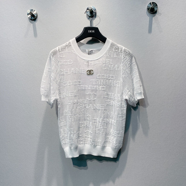 CHANEL 26S SHORT-SLEEVE KNIT TOP 1454