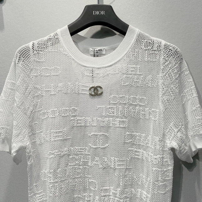 CHANEL 26S SHORT-SLEEVE KNIT TOP 1454