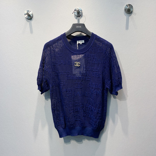 CHANEL 26S SHORT-SLEEVE KNIT TOP 1453