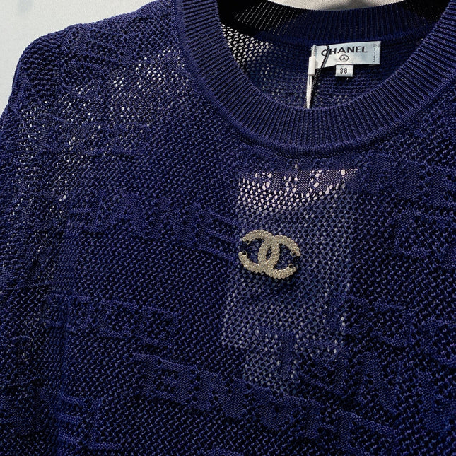 CHANEL 26S SHORT-SLEEVE KNIT TOP 1453