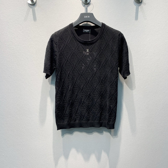 CHANEL 26S SHORT-SLEEVE KNIT TOP 1390