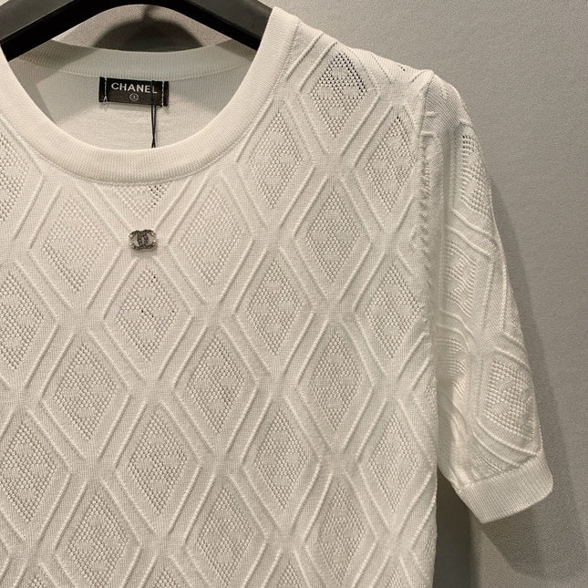 CHANEL 26S SHORT-SLEEVE KNIT TOP 1389