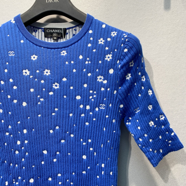 CHANEL 26S SHORT-SLEEVE KNIT TOP 1388