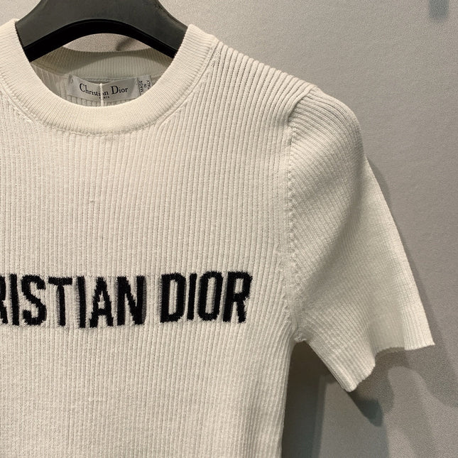 DIOR 26S SHORT-SLEEVE KNIT TOP 1365