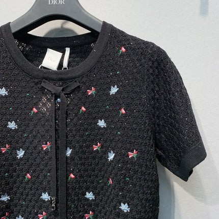 DIOR 26S SHORT-SLEEVE KNIT TOP 1431