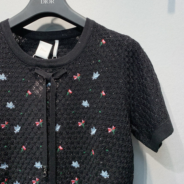 DIOR 26S SHORT-SLEEVE KNIT TOP 1431