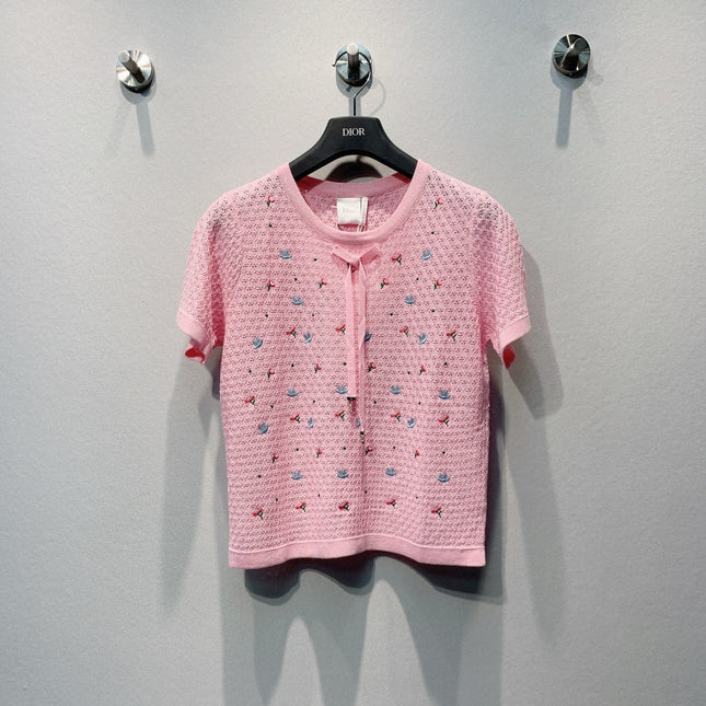 DIOR 26S SHORT-SLEEVE KNIT TOP 1430