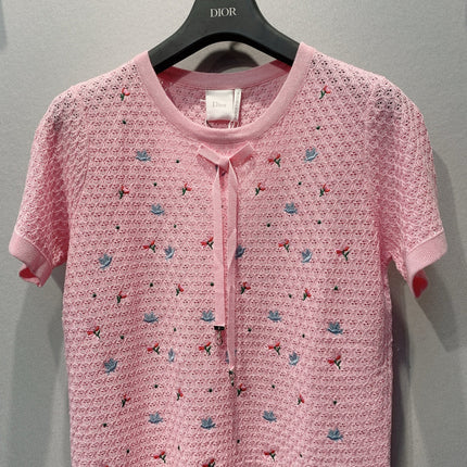 DIOR 26S SHORT-SLEEVE KNIT TOP 1430