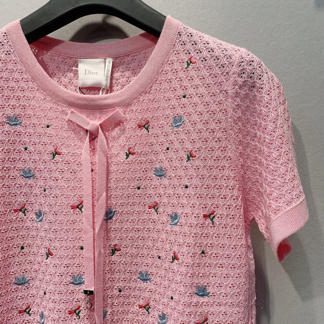 DIOR 26S SHORT-SLEEVE KNIT TOP 1430