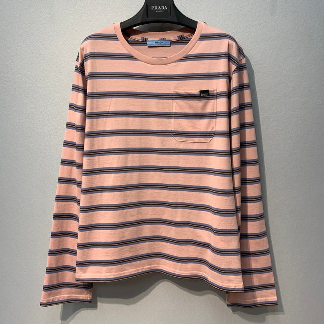PRADA 26S LONG-SLEEVE STRIPED T-SHIRT 1087