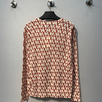 VALENTINO 26S LONG-SLEEVE CREW NECK KNIT TOP 326