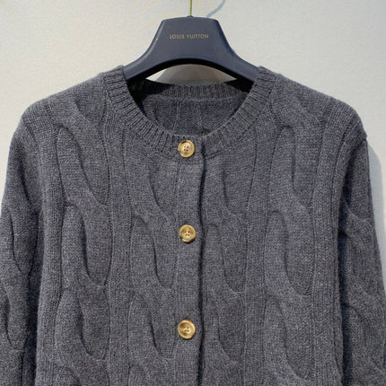 RALPH LAUREN 26S CREW-NECK CABLE-KNIT CARDIGAN 645