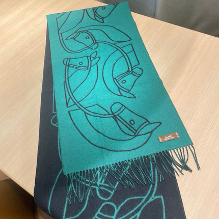 HERMES 25S SCARF 195 IN CASHMERE 989850