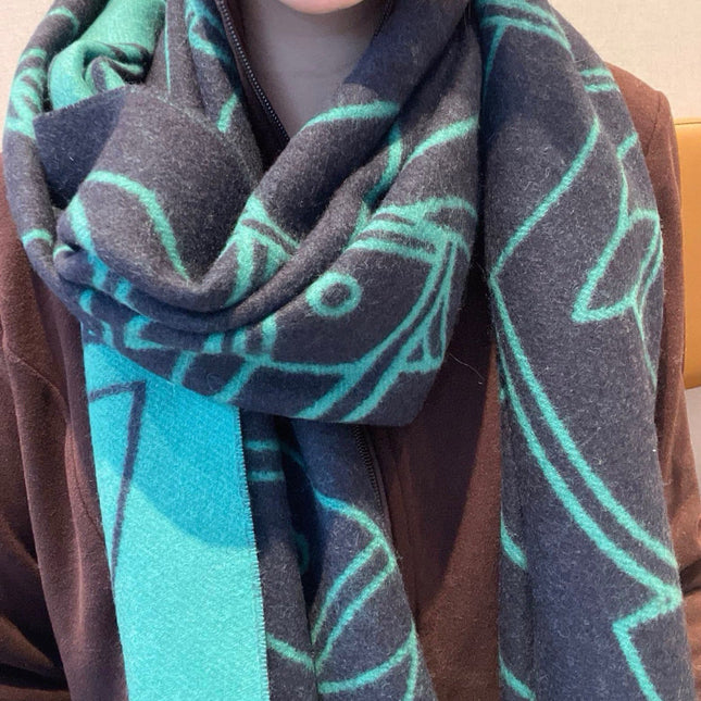HERMES 25S SCARF 195 IN CASHMERE 989850