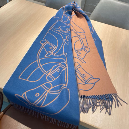 HERMES 25S SCARF 195 IN CASHMERE 989852