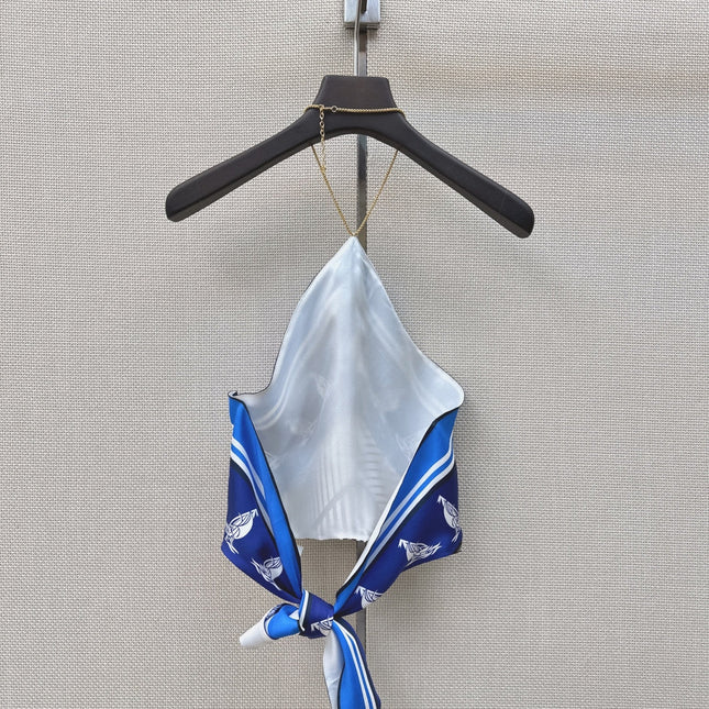 MIUMIU 26S SILK HALTER TOP STYLE 1118