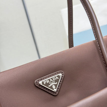 PRADA 26S  BONNIE HANDBAG 28 IN BROWN CALFSKIN