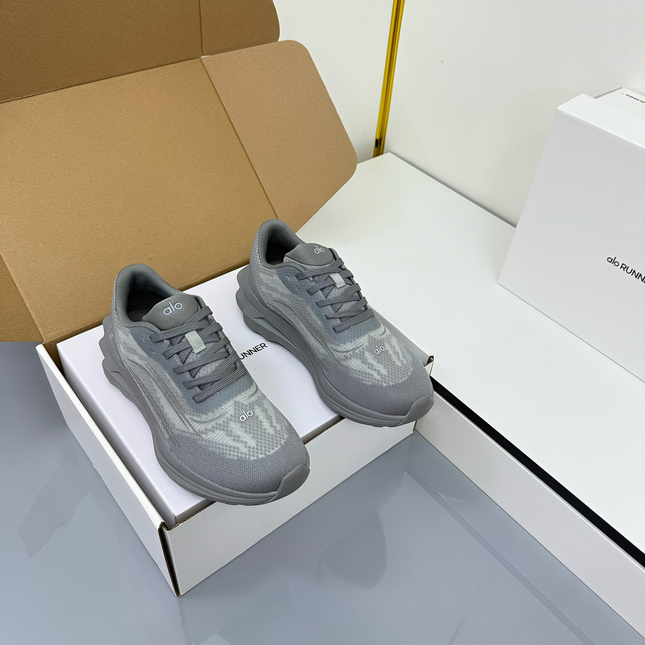 ALO 25S SNEAKER IN GREY MESH FABRIC