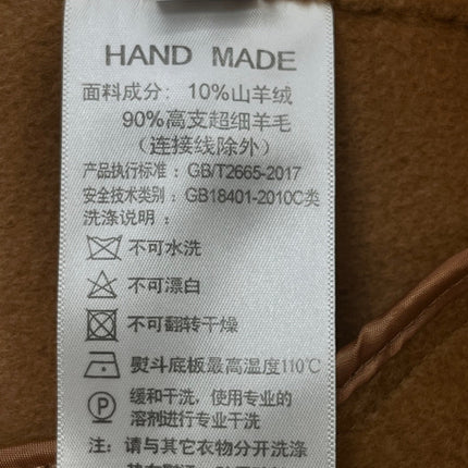 HERMES 25S STAND-COLLAR CASHMERE COAT 207