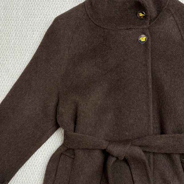 MAX MARA 25S TURTLENECK CASHMERE COAT 130
