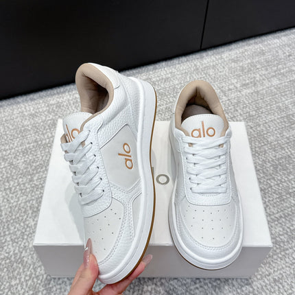 ALO 25S SNEAKER IN WHITE LAMBSKIN