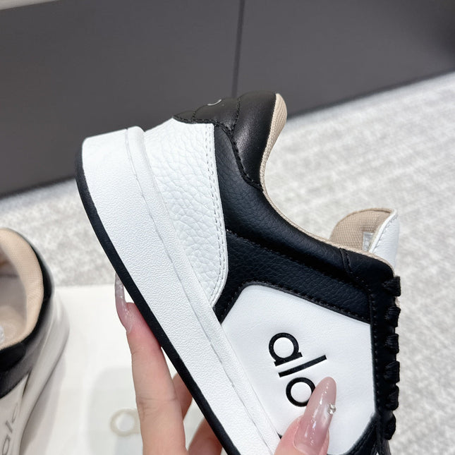 ALO 25S SNEAKER IN BLACK AND WHITE LAMBSKIN