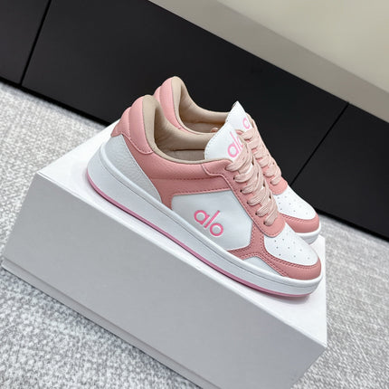 ALO 25S SNEAKER IN PINK AND WHITE LAMBSKIN