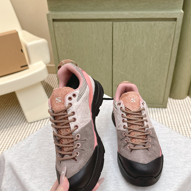 ALO 25S SALOMON X-ALP LTR SNEAKER IN MAUVE PINK SUEDE