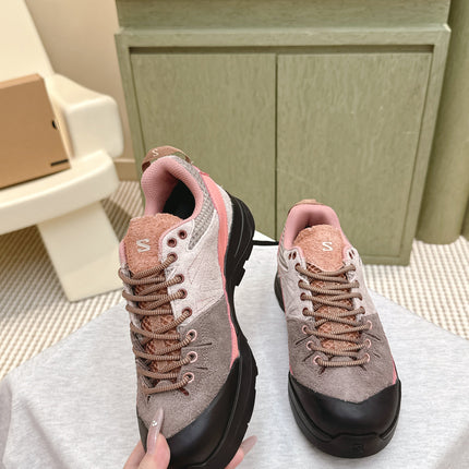 ALO 25S SALOMON X-ALP LTR SNEAKER IN MAUVE PINK SUEDE