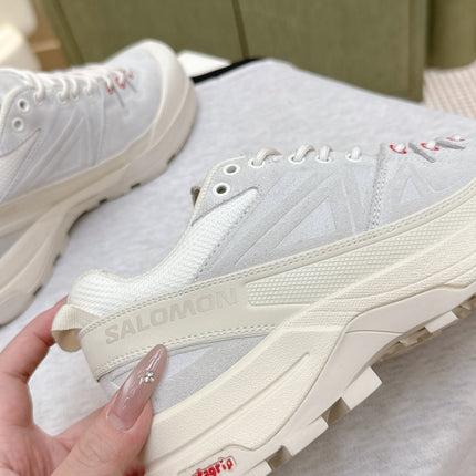 ALO 25S SALOMON X-ALP PANHUI SNEAKER IN WHITE SUEDE