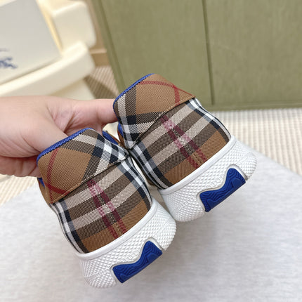 BURBERRY 26S PLAID TERRACE SNEAKERS IN BROWN CANVAS STYLE 12