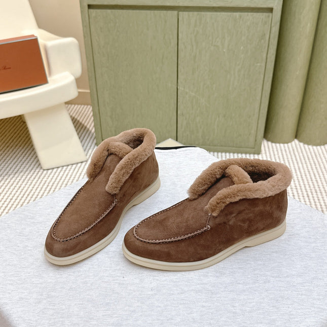 LP 25S SUMMER CHARMS WALK LOAFERS IN BROWN SUEDE AND FLEECE