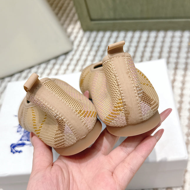 BURBERRY 26S BALLET FLATS IN BEIGE KNIT