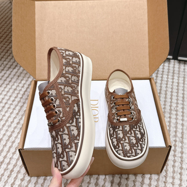 DIOR 26S SALTWIND SNEAKER IN BROWN FABRIC STYLE 6