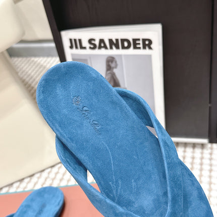 LP 26S THONG SANDALS IN TURQUOISE BLUE SUEDE